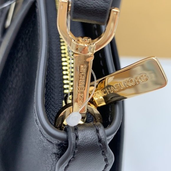 Michael Kors Avril Small Leather Top-Zip Satchel Black color - Picture 15 of 16